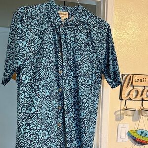 Cic Street Men's Blue Casual Button Down Shirt